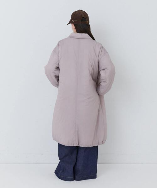 conges payes ADIEU TRISTESSE（コンジェ ペイエ アデュートリステス）の「中綿ステンカラーコート（ステンカラーコート・レディース・ブルーグリーン/ピンク・38）」の5枚目の写真