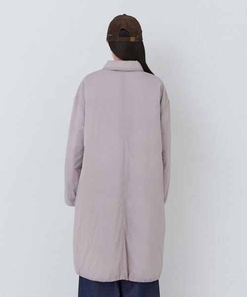 conges payes ADIEU TRISTESSE（コンジェ ペイエ アデュートリステス）の「中綿ステンカラーコート（ステンカラーコート・レディース・ブルーグリーン/ピンク・38）」の9枚目の写真