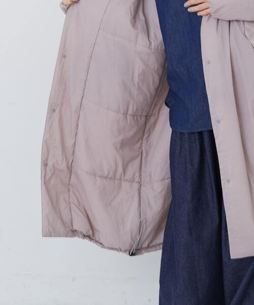 conges payes ADIEU TRISTESSE（コンジェ ペイエ アデュートリステス）の「中綿ステンカラーコート（ステンカラーコート・レディース・ブルーグリーン/ピンク・38）」の13枚目の写真