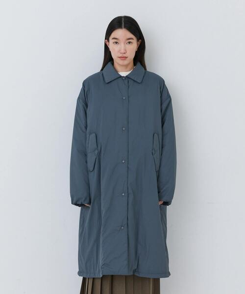 conges payes ADIEU TRISTESSE（コンジェ ペイエ アデュートリステス）の「中綿ステンカラーコート（ステンカラーコート・レディース・ブルーグリーン/ピンク・38）」の17枚目の写真