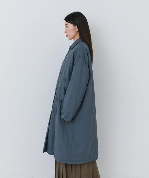 conges payes ADIEU TRISTESSE（コンジェ ペイエ アデュートリステス）の「中綿ステンカラーコート（ステンカラーコート・レディース・ブルーグリーン/ピンク・38）」の18枚目の写真