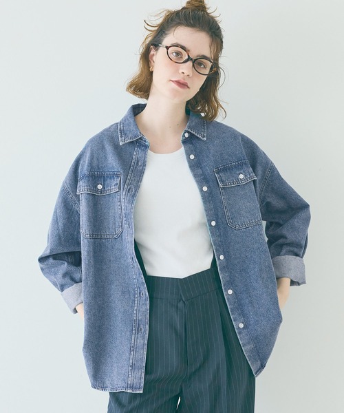 セール】デニムシャツジャケット（デニムジャケット）｜coca（coca