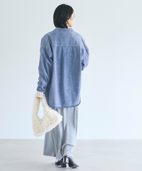 coca（coca）（コカ）の「デニムシャツジャケット（デニムジャケット・レディース・ブルー・M/L/S）」の14枚目の写真