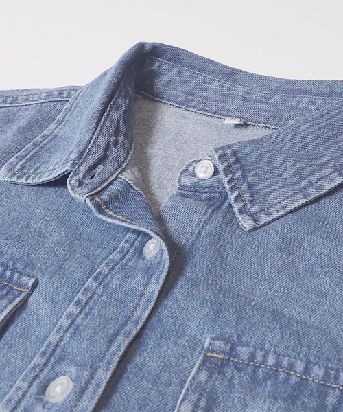 coca（coca）（コカ）の「デニムシャツジャケット（デニムジャケット・レディース・ブルー・M/L/S）」の16枚目の写真