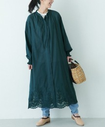 Live in comfort（リブインコンフォート）の「リブ　イン　コンフォート　繊細レースを贅沢にあしらったコットンワンピース（ワンピース）」