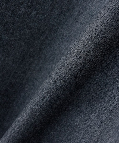 CINOH（チノ）の「SUPER 140S NO COLLAR JACKET（ノーカラージャケット・メンズ・ブラック/チャコールグレー・46）」の8枚目の写真