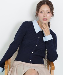 JILL by JILL STUART | ◇衿付きミニケーブルカーディガン(ニット/セーター)