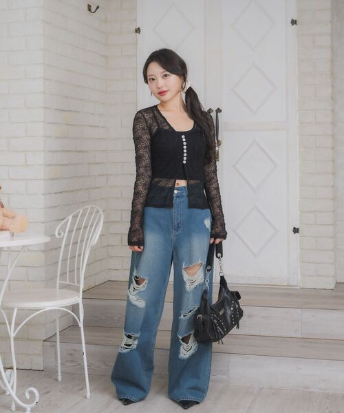 ems excite（エムズエキサイト）の「スタッズデザインバッグ（ショルダーバッグ・レディース・ブラック/オフホワイト/レッド・ONE SIZE）」の21枚目の写真