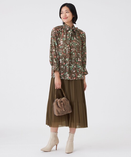 TRANS WORK(トランスワーク)の「【L】【ウォッシャブル】BOHOプリントブラウス(シャツ/ブラウス・レディース・オフホワイト/ブラウン系その他5・46/44)」の5枚目の写真