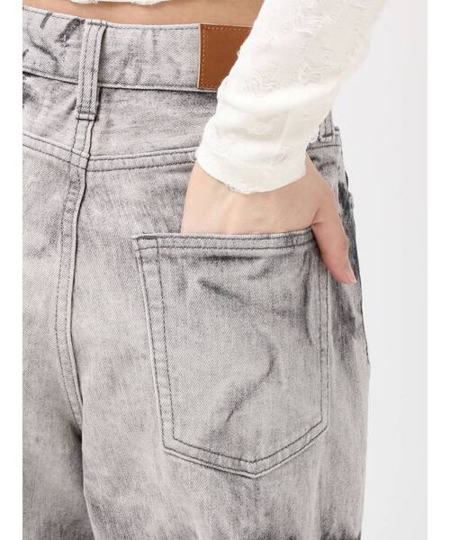 EVRIS(エヴリス)の「マーブルワイドデニムパンツ(デニムパンツ・レディース・ベージュ/ブラック・SMALL/MEDIUM)」の11枚目の写真