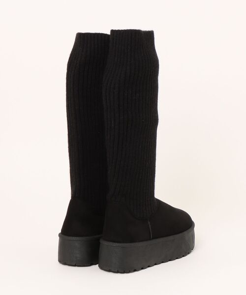 ANAP(アナップ)の「リブニットドッキング厚底ブーツ(ブーツ・レディース・ベージュ/ブラック・S/M/L/LL)」の19枚目の写真