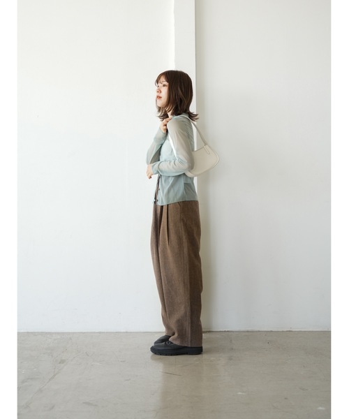 Katrin TOKYO(カトリーントーキョー)の「sheer mesh polo cardigan(シャツ/ブラウス・レディース・アイボリー/グリーン系・FREE/XS)」の19枚目の写真