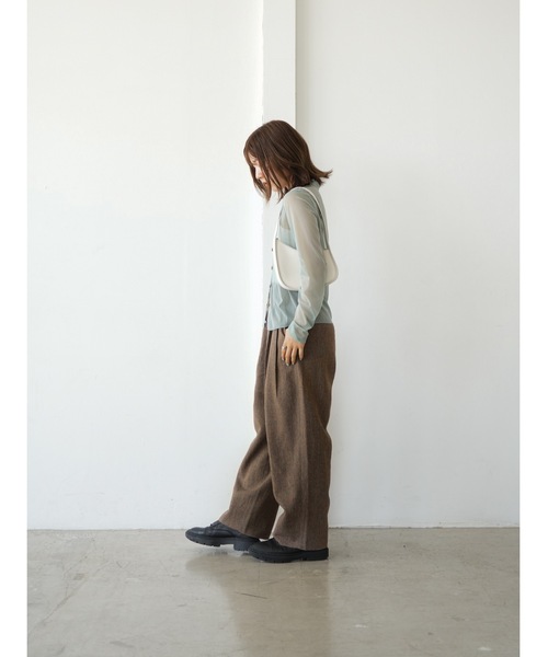 Katrin TOKYO(カトリーントーキョー)の「sheer mesh polo cardigan(シャツ/ブラウス・レディース・アイボリー/グリーン系・FREE/XS)」の20枚目の写真