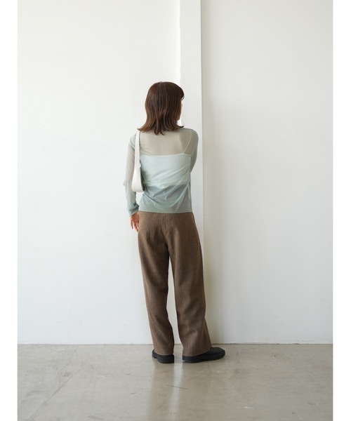 Katrin TOKYO(カトリーントーキョー)の「sheer mesh polo cardigan(シャツ/ブラウス・レディース・アイボリー/グリーン系・FREE/XS)」の21枚目の写真