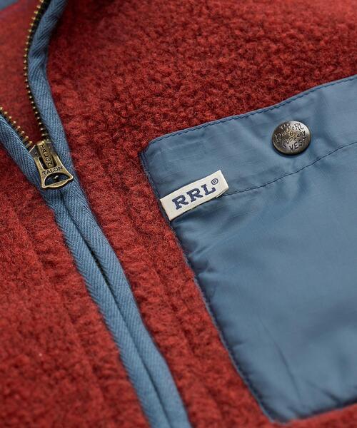 RRL（ダブル アール エル）の「ウールブレンド パイル フリース ジャケット（その他アウター・メンズ・レッド・XXL/XS/XL/S/M/L）」の10枚目の写真