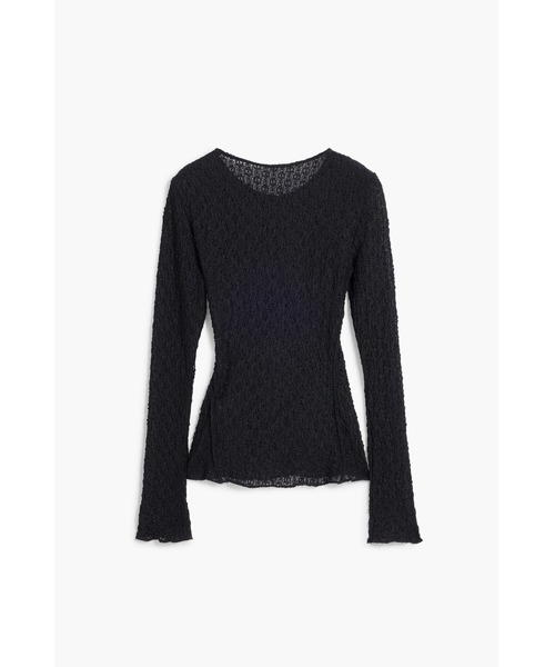 Desigual(デシグアル)の「アシンメトリーデザイン リブカットソー ブラック 白(Tシャツ/カットソー・レディース・ホワイト/ブラック・XS/XL/L/M/S)」の2枚目の写真