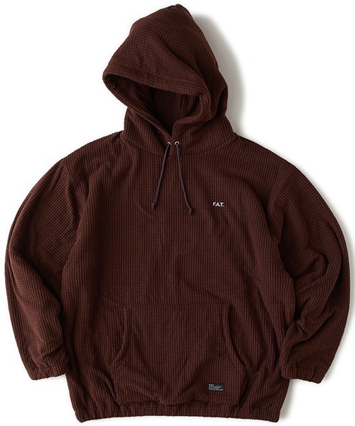 FAT（エフエイティー）の「GRIDOVER（パーカー・メンズ・オフホワイト/ブラウン/ブラック・JUMBO(XXL)/FAT(XL)/SKINNY(L)/TITCH(M)）」の3枚目の写真