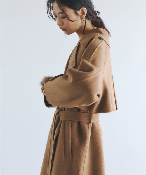 リバーウールミドルトレンチコート（トレンチコート）｜anuans