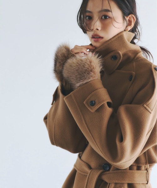 リバーウールミドルトレンチコート（トレンチコート）｜anuans（ア