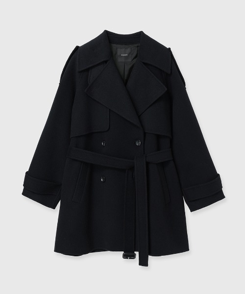 リバーウールミドルトレンチコート（トレンチコート）｜anuans（ア