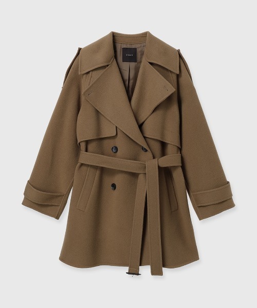 リバーウールミドルトレンチコート（トレンチコート）｜anuans（ア