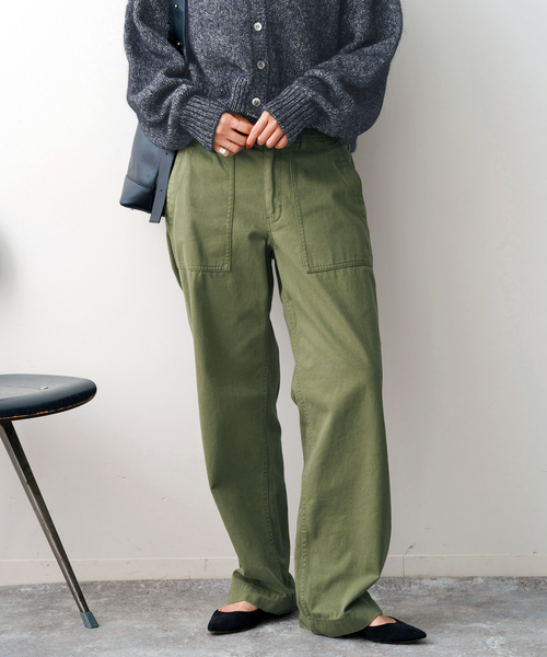 Spick & Span（スピックアンドスパン）の「《追加2》ルーズベイカーパンツ（カーゴパンツ・レディース・カーキ/キャメル/チャコールグレー/アイボリー・40/38/36/34）」の3枚目の写真