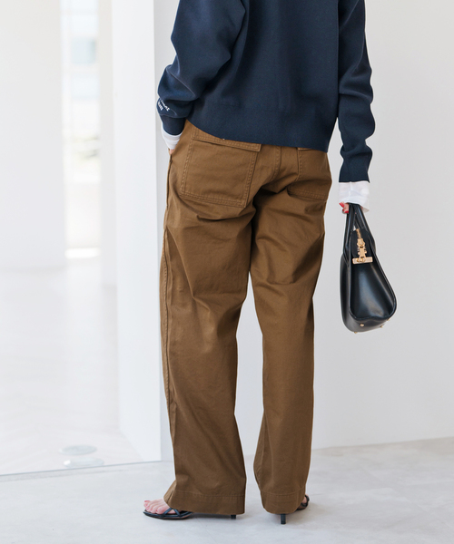 Spick & Span（スピックアンドスパン）の「《追加2》ルーズベイカーパンツ（カーゴパンツ・レディース・カーキ/キャメル/チャコールグレー/アイボリー・40/38/36/34）」の6枚目の写真