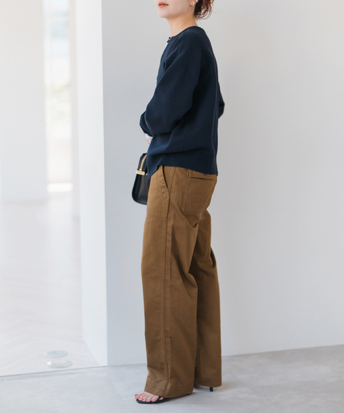 Spick & Span（スピックアンドスパン）の「《追加2》ルーズベイカーパンツ（カーゴパンツ・レディース・カーキ/キャメル/チャコールグレー/アイボリー・40/38/36/34）」の8枚目の写真