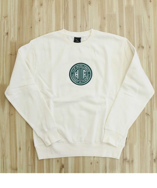 HUF(ハフ)の「トランシット オーソリティー クルーネック スウェット トレーナー TRANSIT AUTHORITY CREWNECK(スウェット・メンズ・ホワイト系その他/ブラック・XL/L/M)」の5枚目の写真