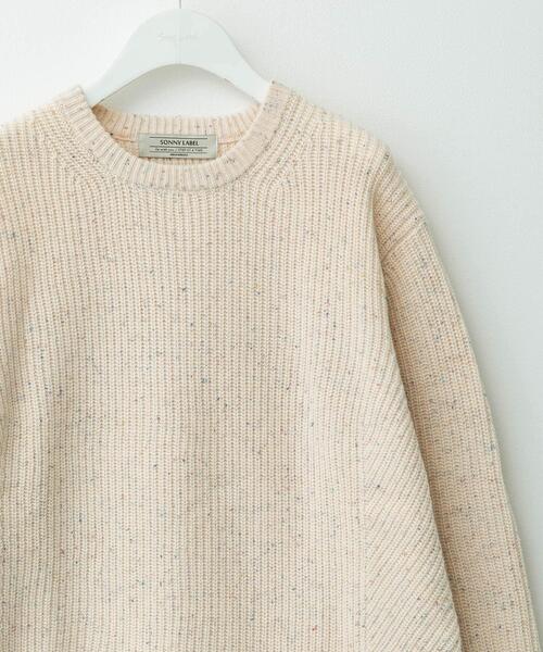 URBAN RESEARCH Sonny Label（アーバンリサーチサニーレーベル）の「ウォッシャブルウール混クルーネックニット（ニット/セーター・メンズ・ブラック/ダークブラウン/アイボリー/グリーン/グレー・MEDIUM/LARGE/X-LARGE）」の2枚目の写真