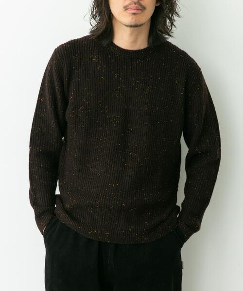 URBAN RESEARCH Sonny Label（アーバンリサーチサニーレーベル）の「ウォッシャブルウール混クルーネックニット（ニット/セーター・メンズ・ブラック/ダークブラウン/アイボリー/グリーン/グレー・MEDIUM/LARGE/X-LARGE）」の7枚目の写真