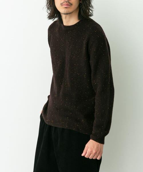 URBAN RESEARCH Sonny Label（アーバンリサーチサニーレーベル）の「ウォッシャブルウール混クルーネックニット（ニット/セーター・メンズ・ブラック/ダークブラウン/アイボリー/グリーン/グレー・MEDIUM/LARGE/X-LARGE）」の8枚目の写真