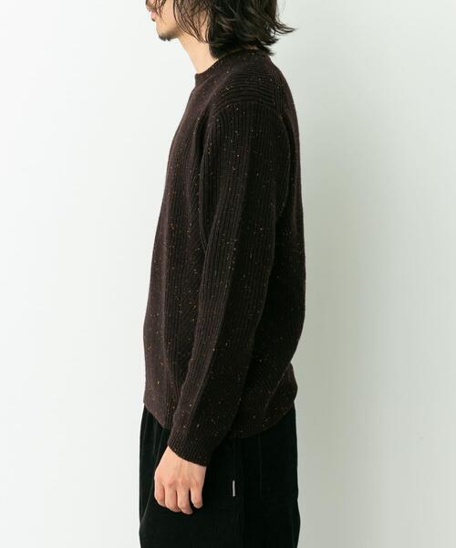 URBAN RESEARCH Sonny Label（アーバンリサーチサニーレーベル）の「ウォッシャブルウール混クルーネックニット（ニット/セーター・メンズ・ブラック/ダークブラウン/アイボリー/グリーン/グレー・MEDIUM/LARGE/X-LARGE）」の10枚目の写真