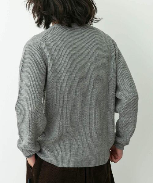 URBAN RESEARCH Sonny Label（アーバンリサーチサニーレーベル）の「ウォッシャブルウール混クルーネックニット（ニット/セーター・メンズ・ブラック/ダークブラウン/アイボリー/グリーン/グレー・MEDIUM/LARGE/X-LARGE）」の15枚目の写真