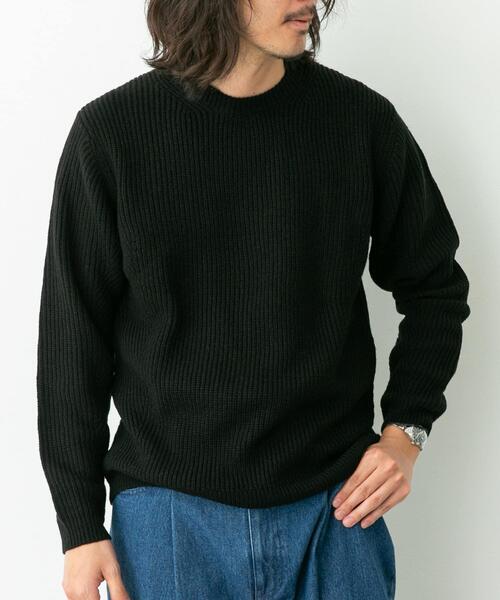 URBAN RESEARCH Sonny Label（アーバンリサーチサニーレーベル）の「ウォッシャブルウール混クルーネックニット（ニット/セーター・メンズ・ブラック/ダークブラウン/アイボリー/グリーン/グレー・MEDIUM/LARGE/X-LARGE）」の10枚目の写真