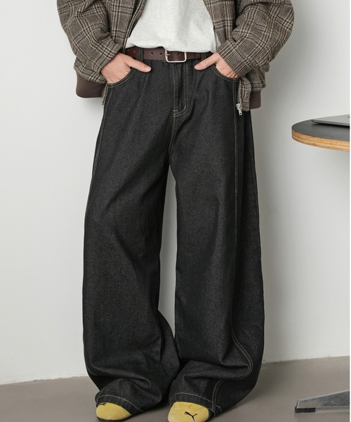 REBALANCE(リバランス)の「ワイドデニムパンツ(デニムパンツ・メンズ・A・X-LARGE/LARGE/MEDIUM)」の1枚目の写真