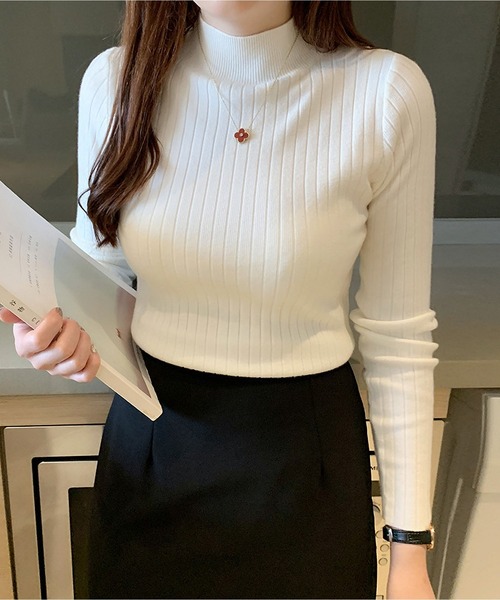 BLANC♡ニット BLANC FICELLE ニット セーター 薄手 ニット Vネック レディース