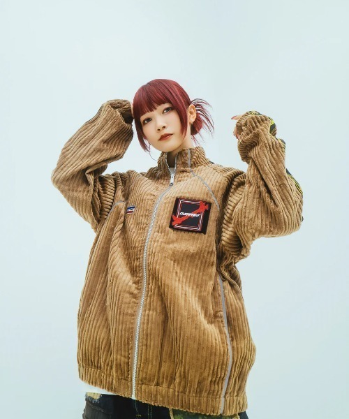 over print(オーバープリント)の「overprint/オーバープリント/Couduroy jersey jacket(その他アウター・レディース・ベージュ/ネイビー・M/L)」の7枚目の写真