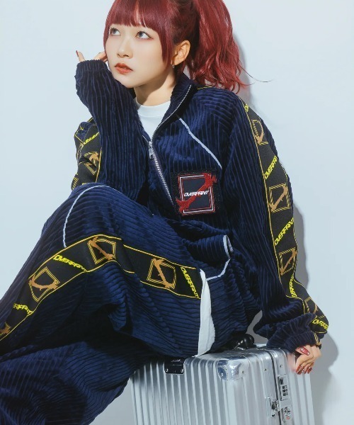 over print(オーバープリント)の「overprint/オーバープリント/Couduroy jersey jacket(その他アウター・レディース・ベージュ/ネイビー・M/L)」の8枚目の写真