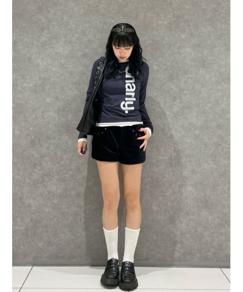 LAGUA GEM(ラグアジェム)の「BICOLOR PRINT CUT トップス(Tシャツ/カットソー・レディース・ネイビー/杢グレー/ライトブラウン・FREE)」の22枚目の写真