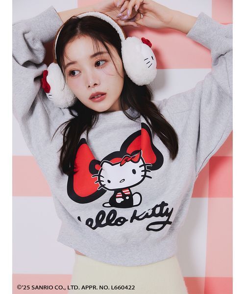 新品未使用 snidel  ハローキティ スウェットプルオーバー グレー HELLO KITTY】バリエプルオーバー（スウェット）｜SNIDEL（スナイデル