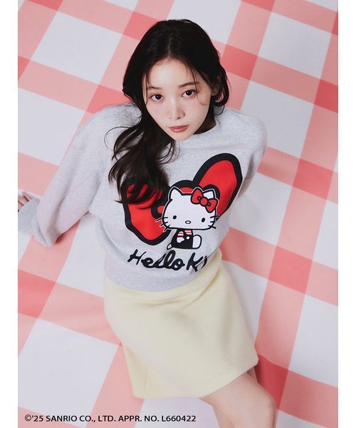 SNIDEL（スナイデル）の「【HELLO KITTY】バリエプルオーバー（スウェット・レディース・バーガンディー/グレー/ブラック・F）」の6枚目の写真