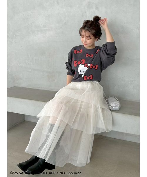 SNIDEL（スナイデル）の「【HELLO KITTY】バリエプルオーバー（スウェット・レディース・バーガンディー/グレー/ブラック・F）」の7枚目の写真