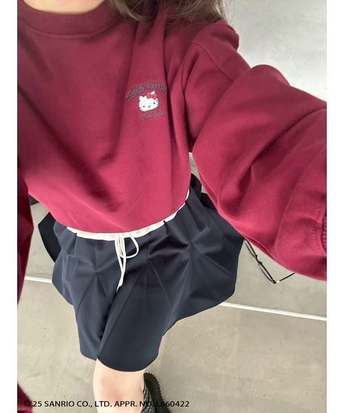 SNIDEL（スナイデル）の「【HELLO KITTY】バリエプルオーバー（スウェット・レディース・バーガンディー/グレー/ブラック・F）」の10枚目の写真