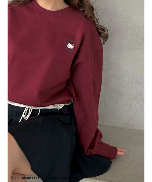 SNIDEL（スナイデル）の「【HELLO KITTY】バリエプルオーバー（スウェット・レディース・バーガンディー/グレー/ブラック・F）」の11枚目の写真