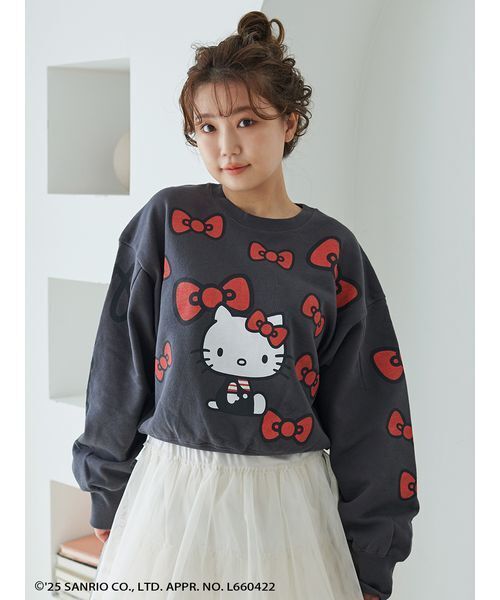 SNIDEL（スナイデル）の「【HELLO KITTY】バリエプルオーバー（スウェット・レディース・バーガンディー/グレー/ブラック・F）」の14枚目の写真