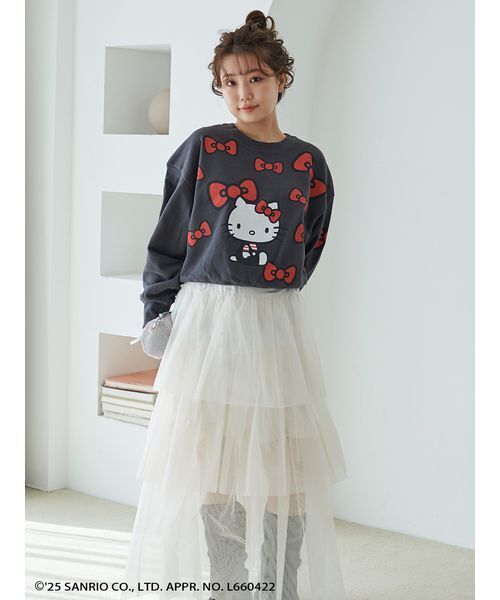 SNIDEL（スナイデル）の「【HELLO KITTY】バリエプルオーバー（スウェット・レディース・バーガンディー/グレー/ブラック・F）」の19枚目の写真