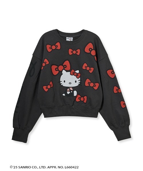 SNIDEL  ハローキティ　スウェット　プルオーバー HELLO KITTY】スウェットプルオーバー(カットソー＆Tシャツ