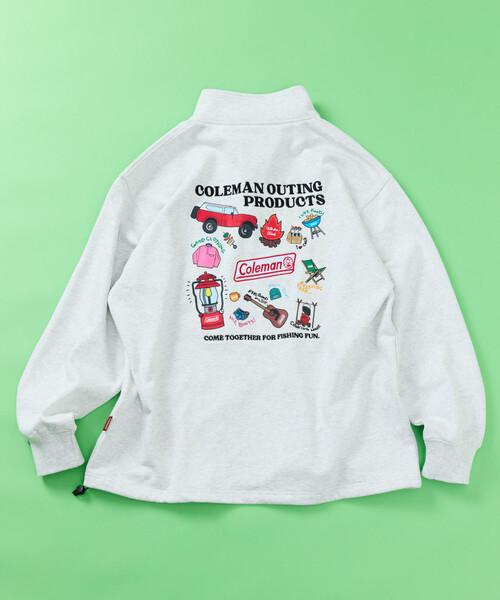COLEMAN（コールマン）の「Coleman/コールマン 別注 バックプリント スピンドル ハーフスナップスウェット（スウェット・メンズ・ライトグレー/チャコールグレー/オフホワイト/マスタード・MEDIUM/LARGE）」の21枚目の写真