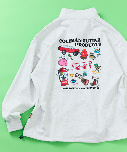 COLEMAN（コールマン）の「Coleman/コールマン 別注 バックプリント スピンドル ハーフスナップスウェット（スウェット・メンズ・ライトグレー/チャコールグレー/オフホワイト/マスタード・MEDIUM/LARGE）」の17枚目の写真